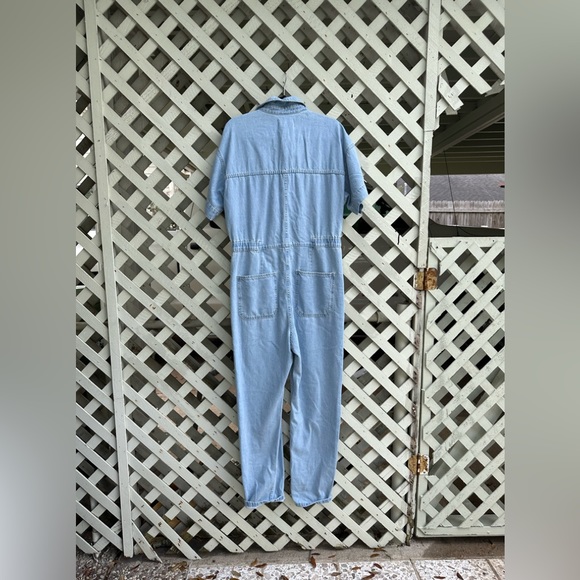 Free People Marci Coverall Denim Jumpsuit - Picture 7 of 7